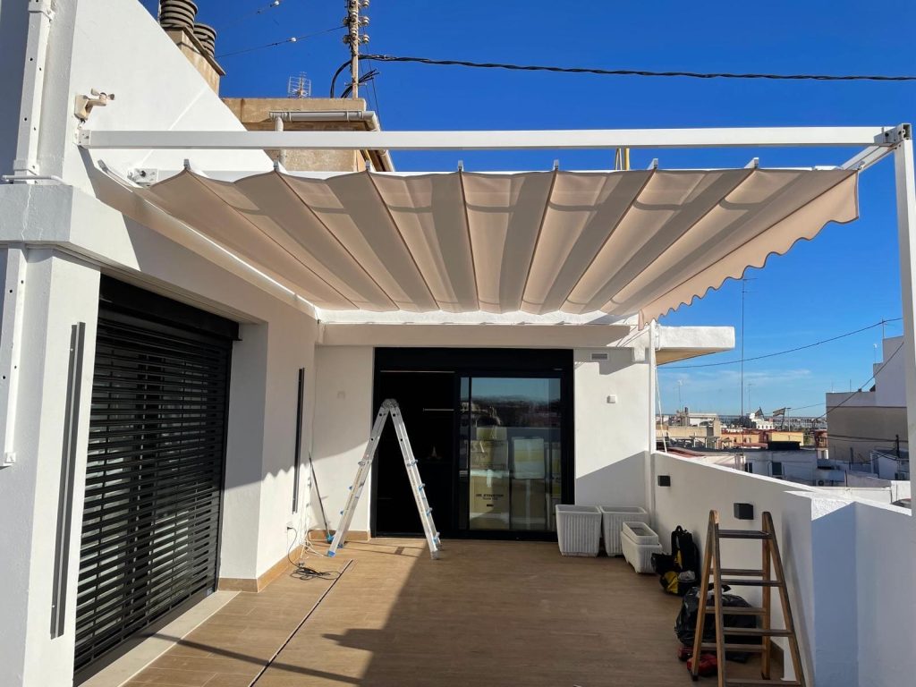 Toldo para pergola o palillero.
