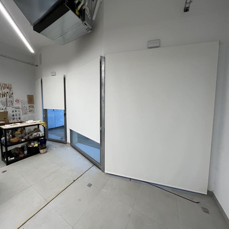 estores enrollables con sistema manual blanco