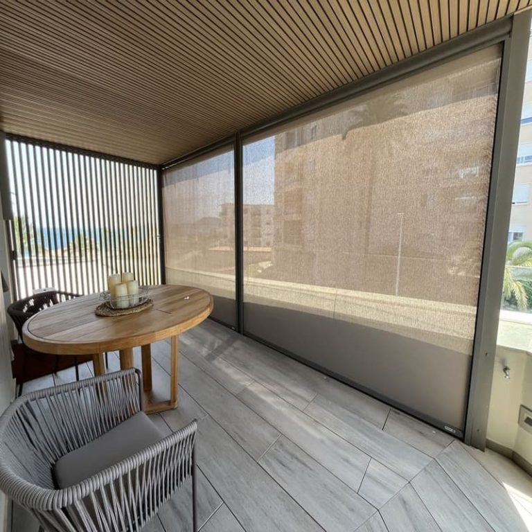 Toldo estor translucido para exterior