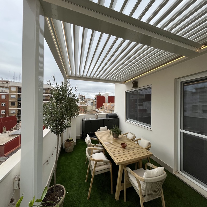 pergola abierta en terraza exterior